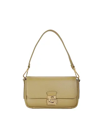 COCCINELLE | Ledertasche - Schultertache C-ME LOCK Medium | grün